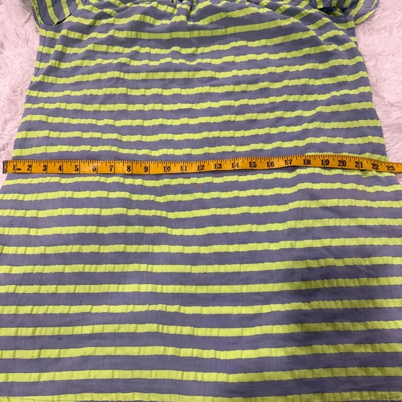 Anthropologie Corey Lynn Calter Striped Shift Dress Ruffle Off Shoulder  Sz S - Picture 4 of 6